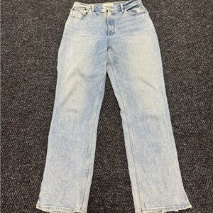 Abercrombie 90s Straight Curve Love Jeans Womens 30x31 Ultra HighRise Light Hem